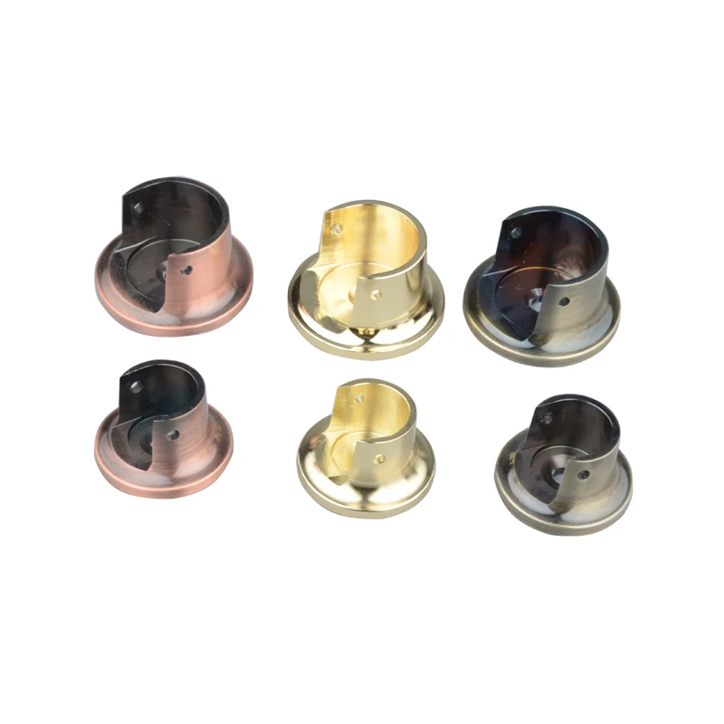 Lot De 4 Supports Tringle à Rideaux Laiton Poli - Fixation Murale Jusqu'à 25 Mm Diamètre
