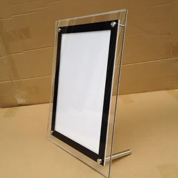 Custom Size Hanging Frameless Crystal Picture Frame Light Box LED Backlit Crystal Lightbox