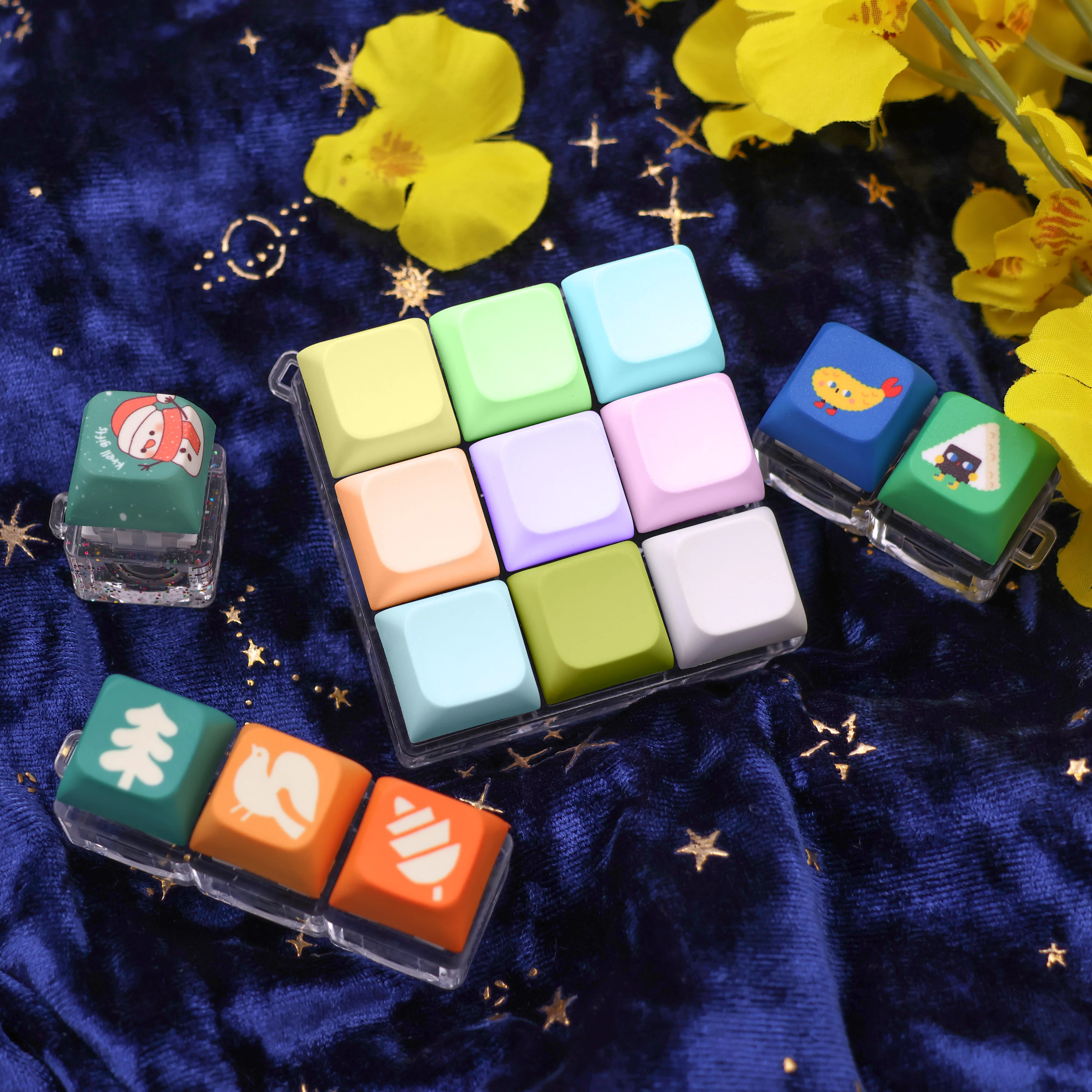 Keycap Fidget Keychain Custom Your Design Click Keychains Click Fidget Keychain Multiple Color Options Stim Toy Stress Relief