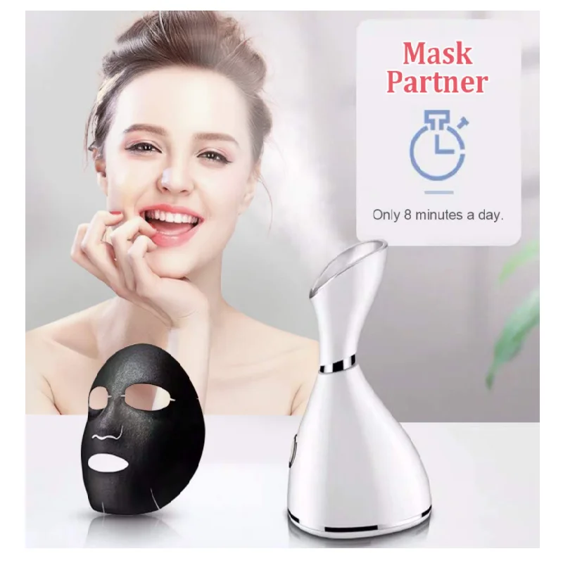 PSB private label portable humidifier veporizer hot face spa steamer nano ionic mist sprayer facial steamer kit