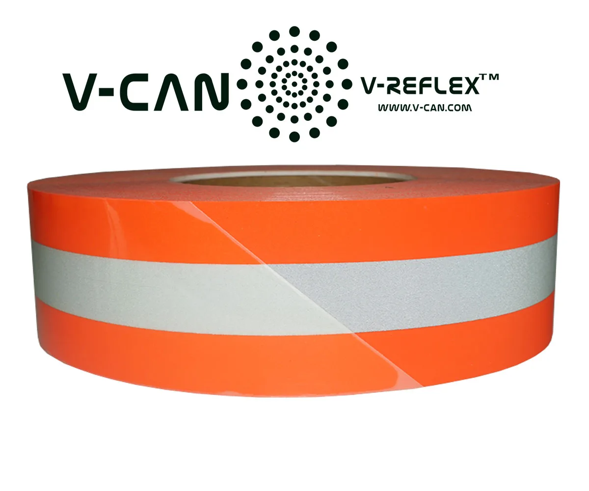 High Visibility Fluorescent And Silver Heat Transfer Vinyl Reflective