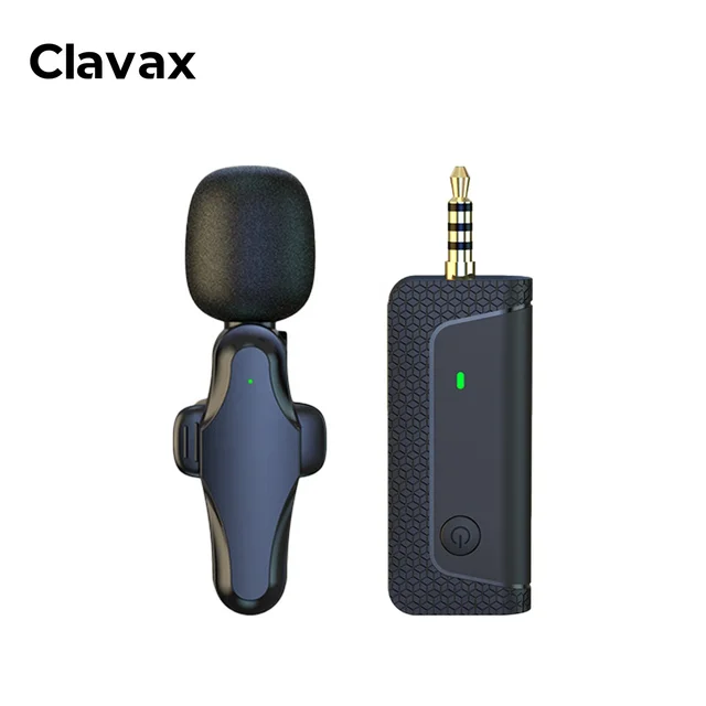 Clavax CLLM-K35Pro High quality Wireless Lavalier Microphone Outdoor Live Radio Intelligent Noise Reduction Lapel Microphone