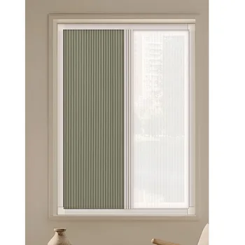 Honeycomb curtain with inverted window for bedroom balcony sunshade cordless push-pull honeycomb blinds