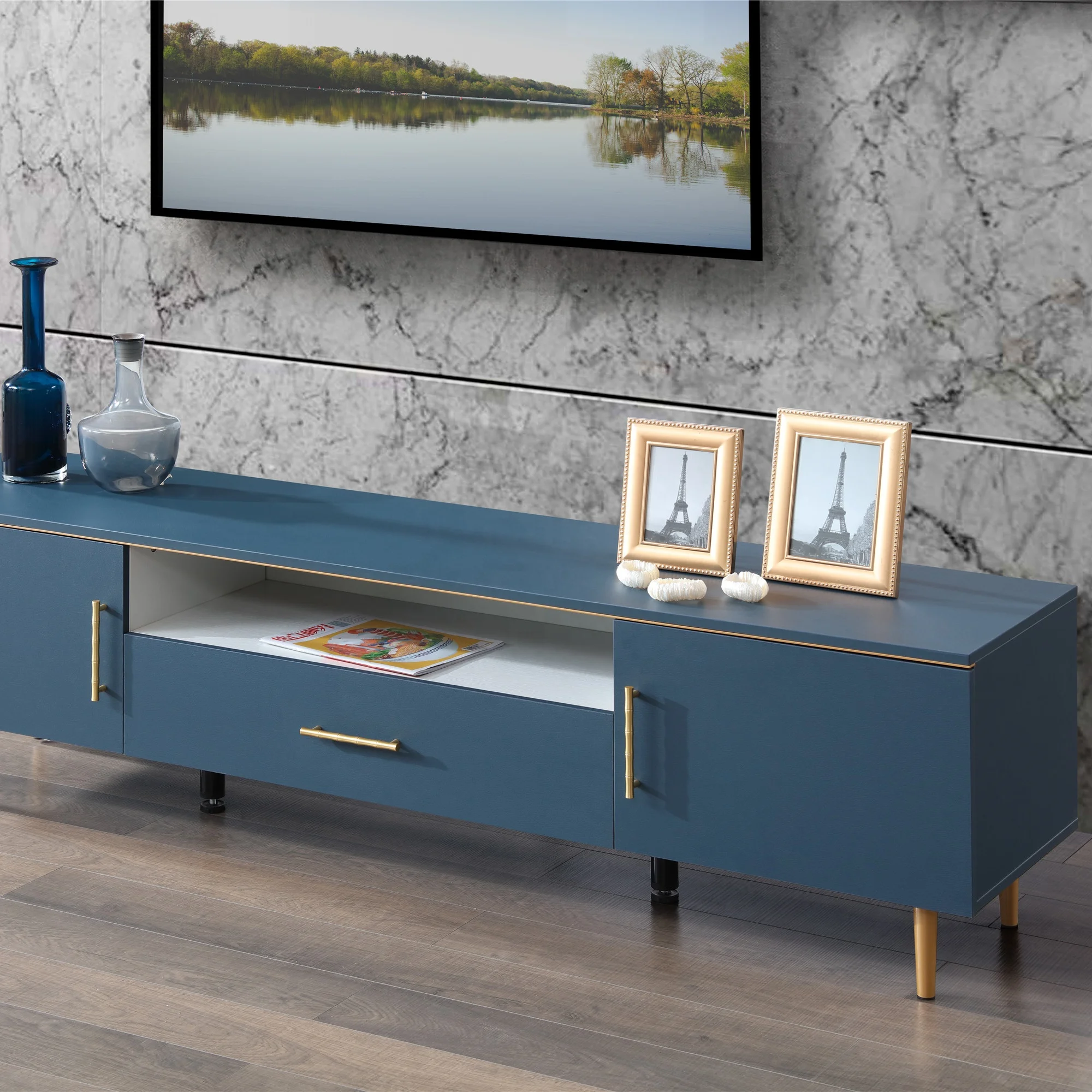 New Model Tv showcase /tv Stand Wooden Furniture Design for Hall