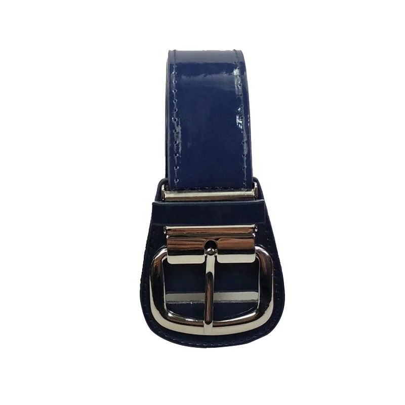 High Quality Fashion Sports Custom Adjustable Glossy Or Matte Leather Baseball Belt With Pin Buckle