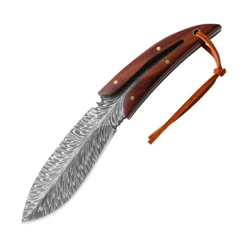 Yangjiang Handmade Outdoor Knife with High Hardness Small Straight Meat Knife for Wilderness Survival for Camping Knives