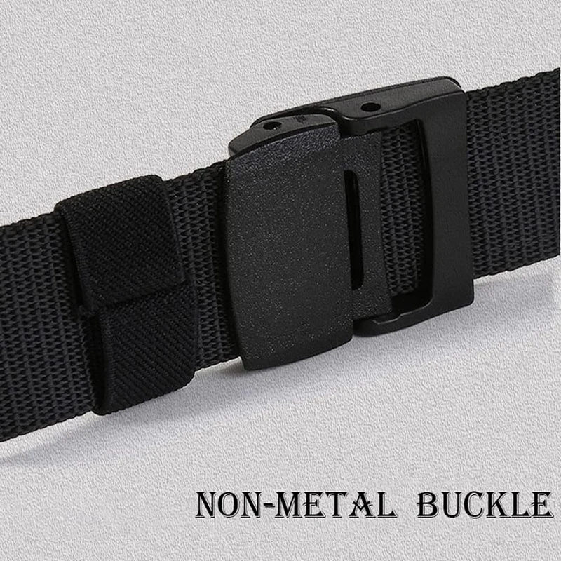 Hiking Tactical Belt Wear-resistant Webbing Riggers Web Belt Heavy Duty Quick Release Metal Buckle Belts