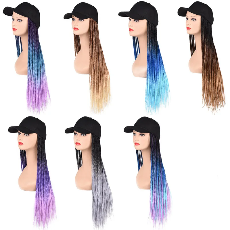 Braid Hair Hat Wig Color Gradient 