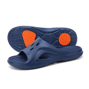 Wholesale Customized S659 Anti-Slip Open Toe Walking Shoes Breathable Slip-On Design Hard-Wearing EVA Upper Home Slippers S065