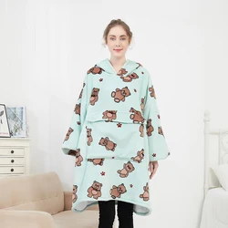 Sudadera Con Capucha Oversize Tipo Manta - Super Suave Y Cálida, Unisex, Ideal Para Estar En Casa Cómodo En Invierno