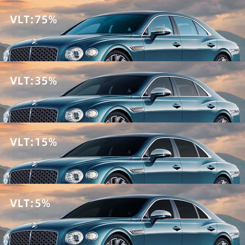 Solar Insulation Anti-UV Car Window Tint Film Roll Paper Polarized Heat Control Nano Ceramic Irr 99 Vlt 75 Car Window Solar Film