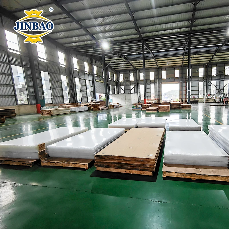 JINBAO Custom Colored Glitter Perspex Panel Transparent Plastic Glass 3mm Clear Color Cast Acrylic Sheet Manufacturer