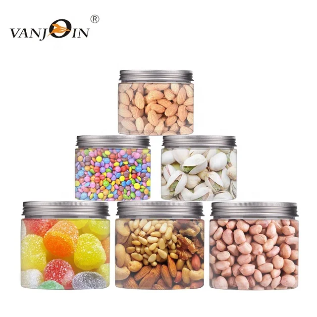 60ml 250ml 300ml 500ml 1000ml Food Grade PET Transparent Round Food Jar  With Air-tight Lid Multi Use Body Cream Home Storage Jar - Buy 60ml 250ml  300ml 500ml 1000ml Food Grade PET