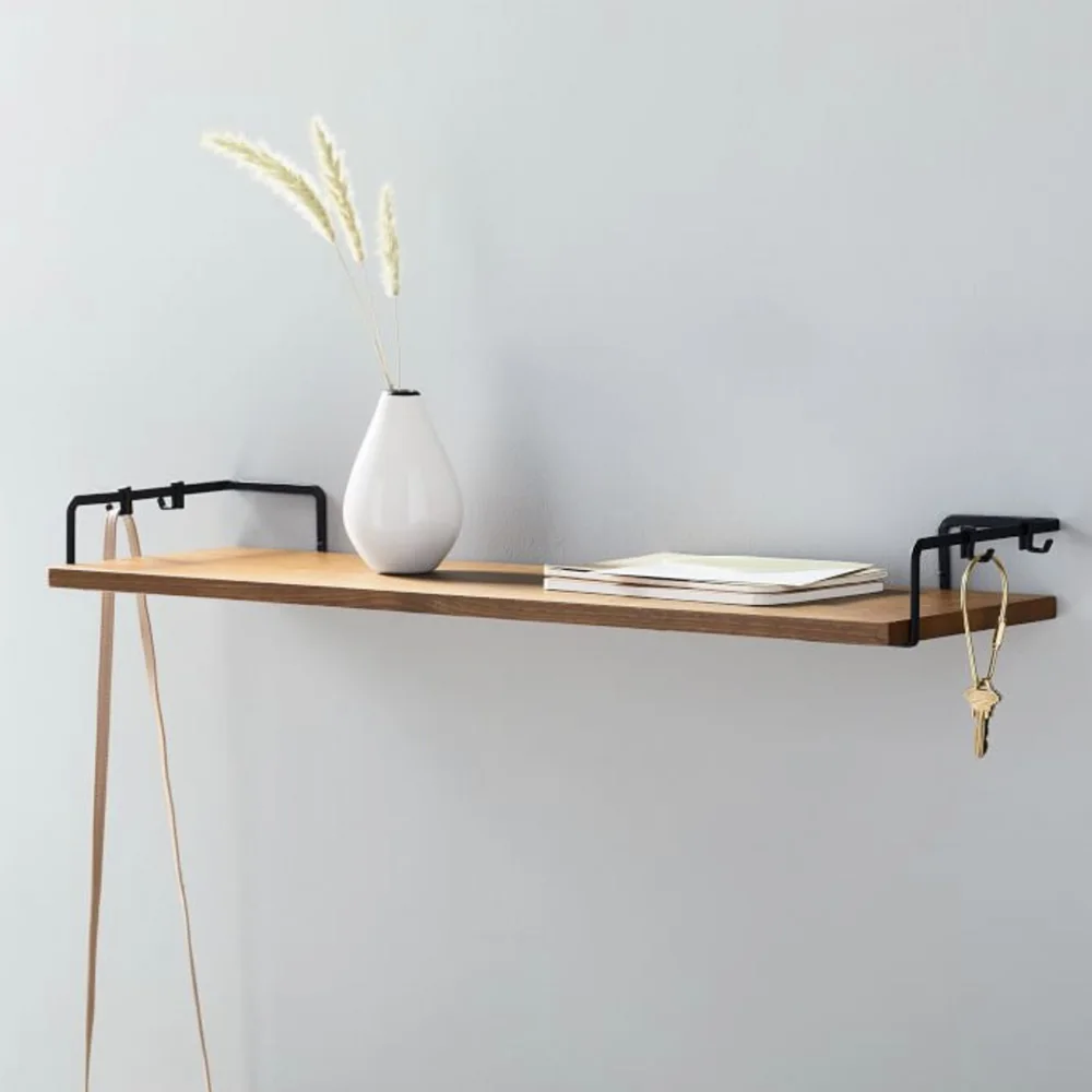 Hold Spices And Jars Wood Shelves Kitchen Wall Mount Rack Shelf Home Decor