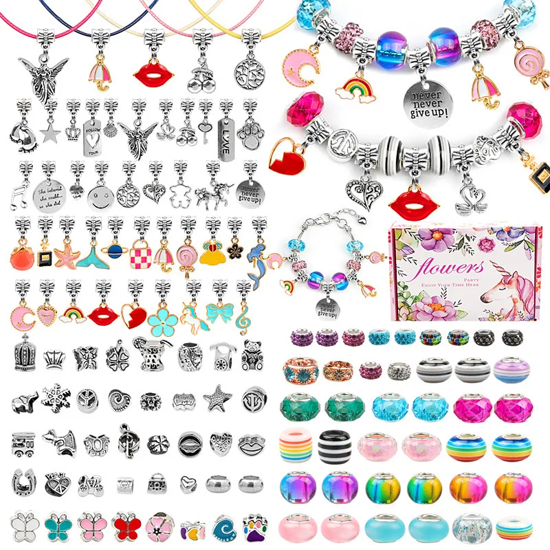 98pcs Kids Jewelry Making Kits Girl Toy Girls Charm Bracelet Kit Arts And  Crafts Kid