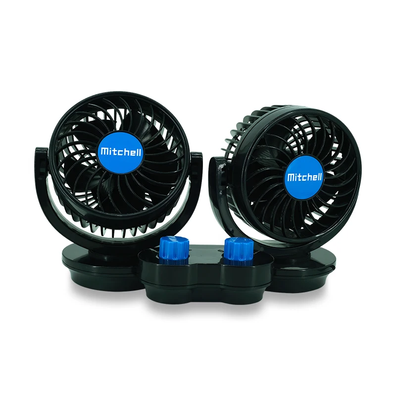 Двухсторонний автомобильный вентилятор постоянного тока 12 В/24 В универсальный портативный воздушный для автомобиля регулируемый охлаждающий кулер с двумя