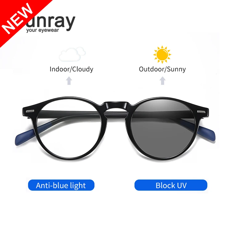 Occhiali da ciclismo con lenti blu e lenti fotocromatiche a cambiamento di  colore, lenti presbitiche, occhiali da vista/sole