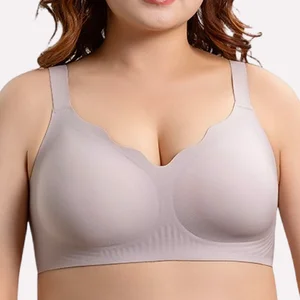 Popular US EU Plus-Size Full-Cup Summer B-G Bra Adjustable Seamless Wireless Breathable for Large Busts comfort Fit Plus Bra