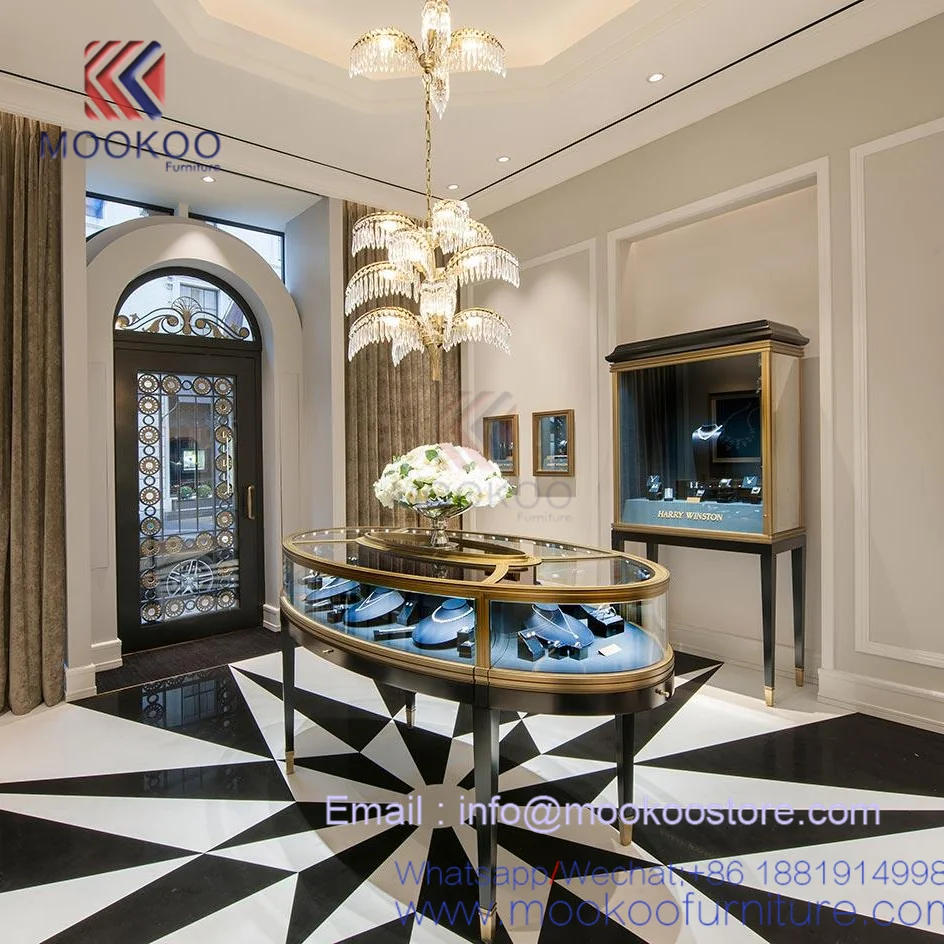 3D Rendering Jewelry Display Showcase for Harry Winston