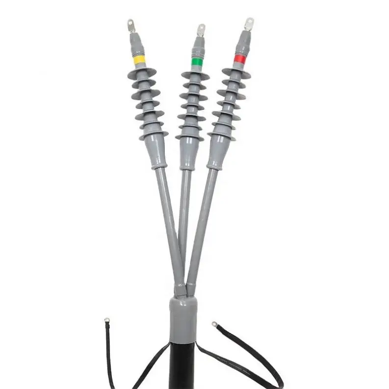 10-kV-Dreikern-Innenkabelende, kaltziehbarer Isolator mit Silikonkautschuk-Isolierrohr