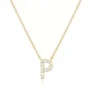 Collana in zirconi con lettera p t144716