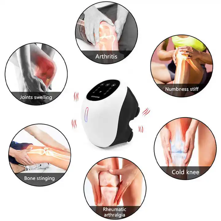 Electric Knee Joint Massager Red Light Therapy Leg Hot Compression Air Bag 3 Modes 2200mAh Battery Effective Dredge Pain Relief