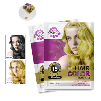 Wholesale natural hair coloring shampoo Private label organic color shampoo hair dye