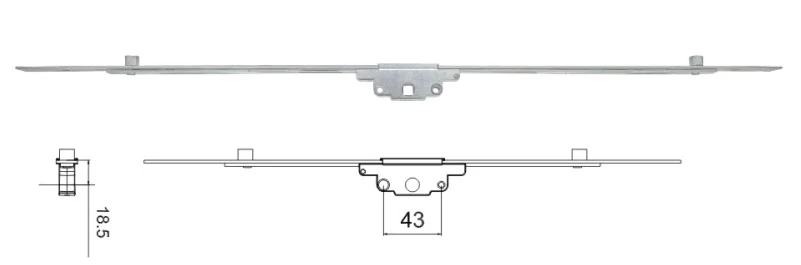 Шпингалет для окон и дверей из ПВХ ED08