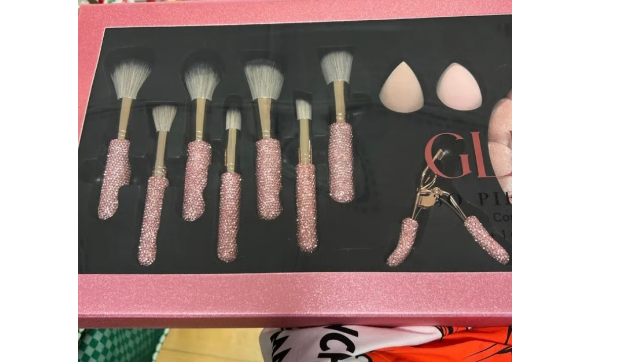 30pcs Bundle Pink Rhinestone Glam Brush Set Bling Makeup Brushes Buy