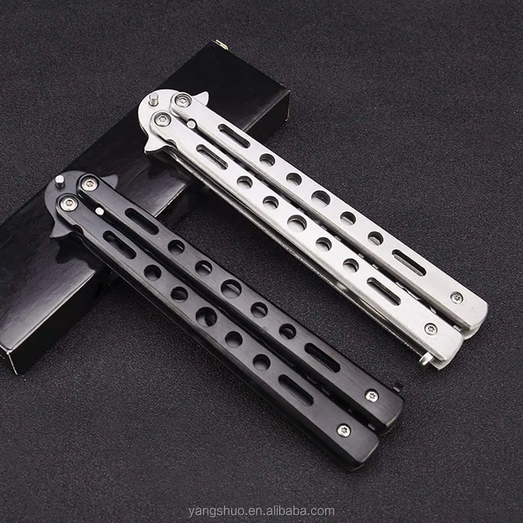 Outdoor Practice Foldable Comb Butterfly Comb Knife Novel Stainless Steel Butterfly Comb Modeling Tool Home Salon