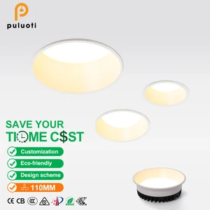 PULUOTI Premium Aluminum Recessed Downlight, 110mm Diameter, 10W Power Output, Ideal for Commercial and Residential Applications