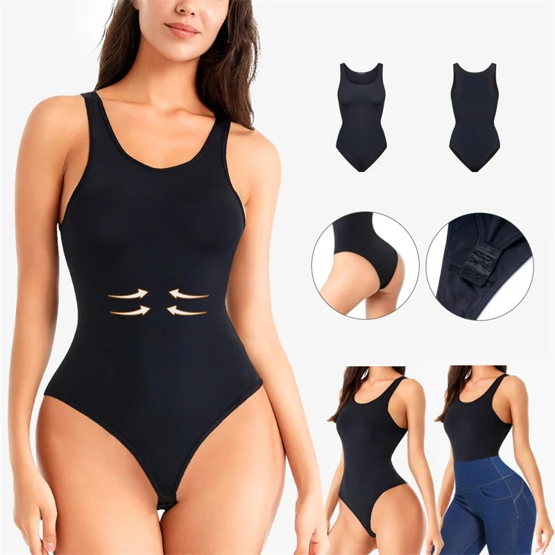 Hot Sale Plus Size Women Tummy Control Slim Body Seamless Panty Shapwear Thong Bodysuit High Waist Trainer Shaper supplier