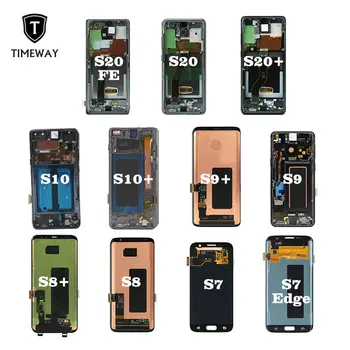 Timeway Mobile phone LCD screen for Samsung S8 S7 Edge S8 S9 S10 S20 Plus S20 Ultra LCD display