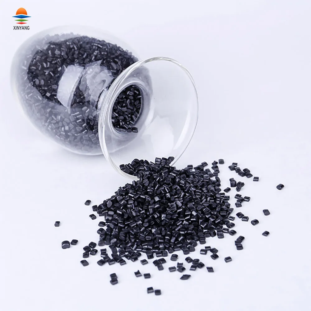 HDPE LDPE Black Recycled Plastic Masterbatch Pellets Granules Extrusion Color Masterbatch Plastic Black Masterbatch