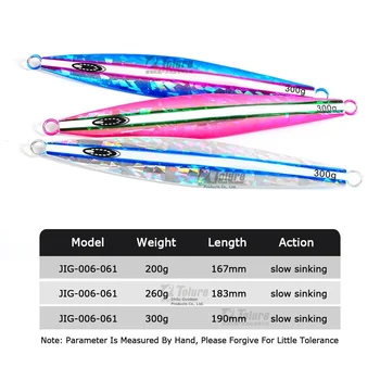 Sea Fishing Luminous Laser Imitation Bionic Metal Jig Lead Fish Lure 200/260/300g Without Hooks for Grouper Spanish Mackerel – Metal Jig – view 4