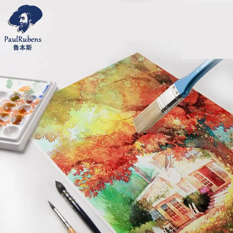 Paul Rubens 300g Round Watercolor Paper Pad 50% Cotton Aquarelle Book Water  Color Painting Paper Hand Painted Art Supplies