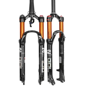 BOLANY MTB Bike Fork Solo Air Bicycle Front Suspension 26/27.5/29inch Straight/Tapered Tube Lockout Magnesium Alloy QuickRelease