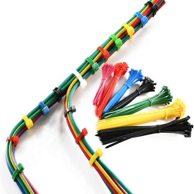 3.6 X 400 mm Plastic Nylon Cable Tie Black White Colorful 100 Pcs Pack