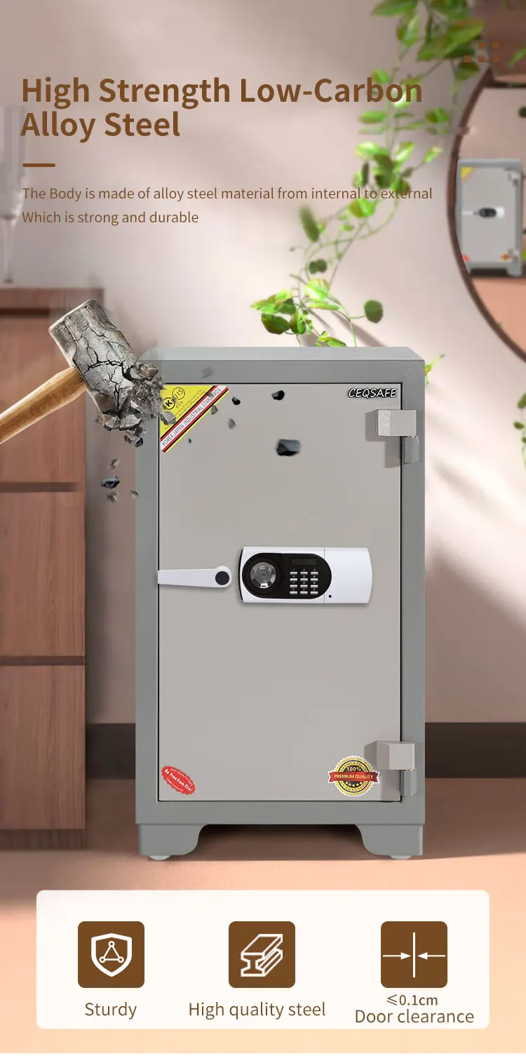 CEQSAFE 2025 China Best-selling Double Lock Electronic Wall Anti-theft Fireproof Safe Box for Money manufacture
