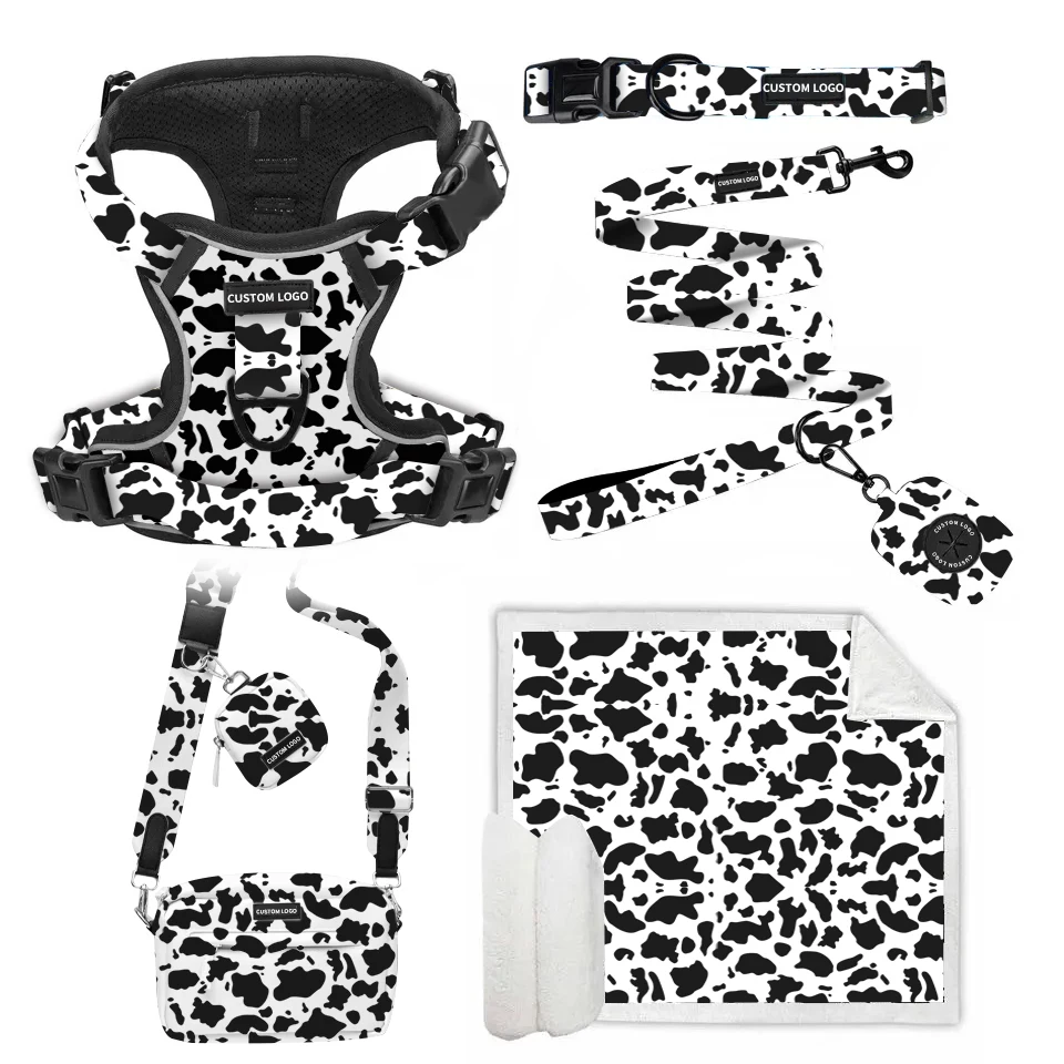 Harness Soft Adjustable Luxury Dog Harness Print Dog Rope Leads Dog