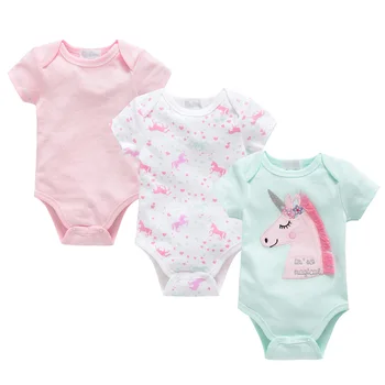 High Quality Baby Onesie 5Pcs Baby Romper Set Newborn Baby Clothes short sleeve jumpsuit set