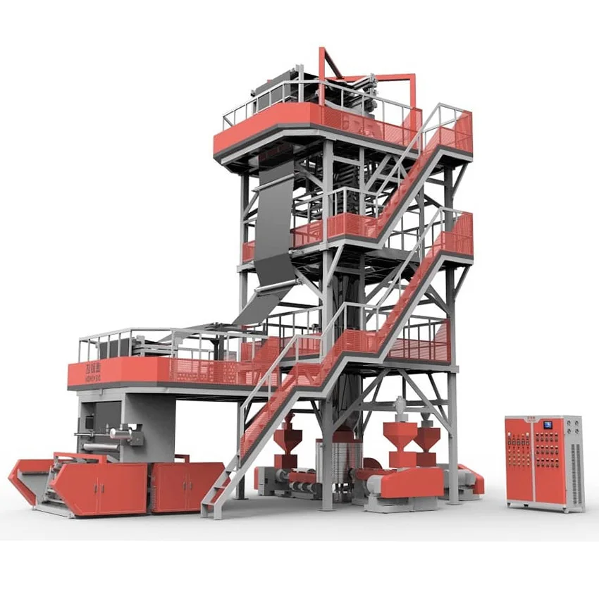 ABC PE HDPE LDPE Plastic Rubber Film Extruder Machinery Pe Film Blowing Machine Plastic Bag Making Machine Production Line