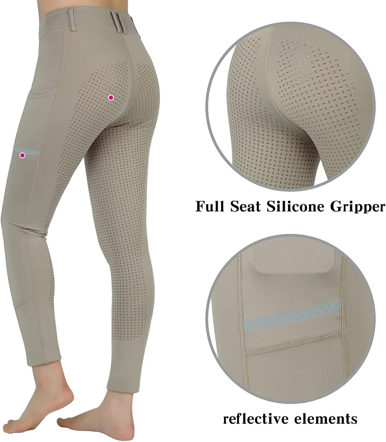 Free Sample Horse Riding Pants Equestrian Girls Full Seat Silicone