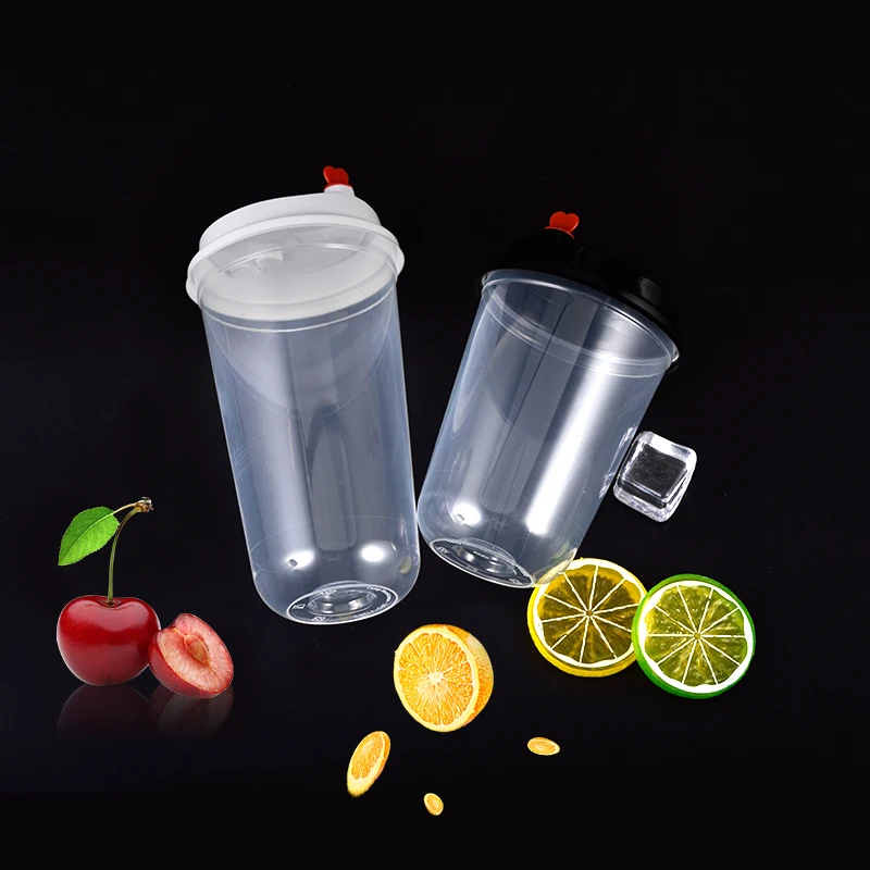 24oz Custom Disposable PP Injection Cups Transparent Frosted Boba Milk Tea Cup with Lid for Drink and Food 90mm Diameter details