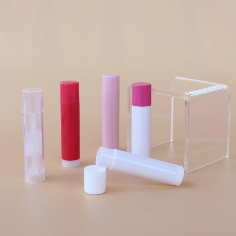 Lip Balm Container Cylinder White Lipbalm Tube Private Label Custom Tube Cheap Lip Balm Packaging
