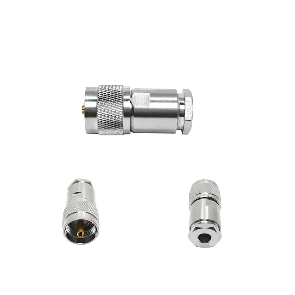 Rf Coaxial Cable Connector PL259 UHF Male Plug Clamp Screw  for LMR300 RG6 Coaxial Cable