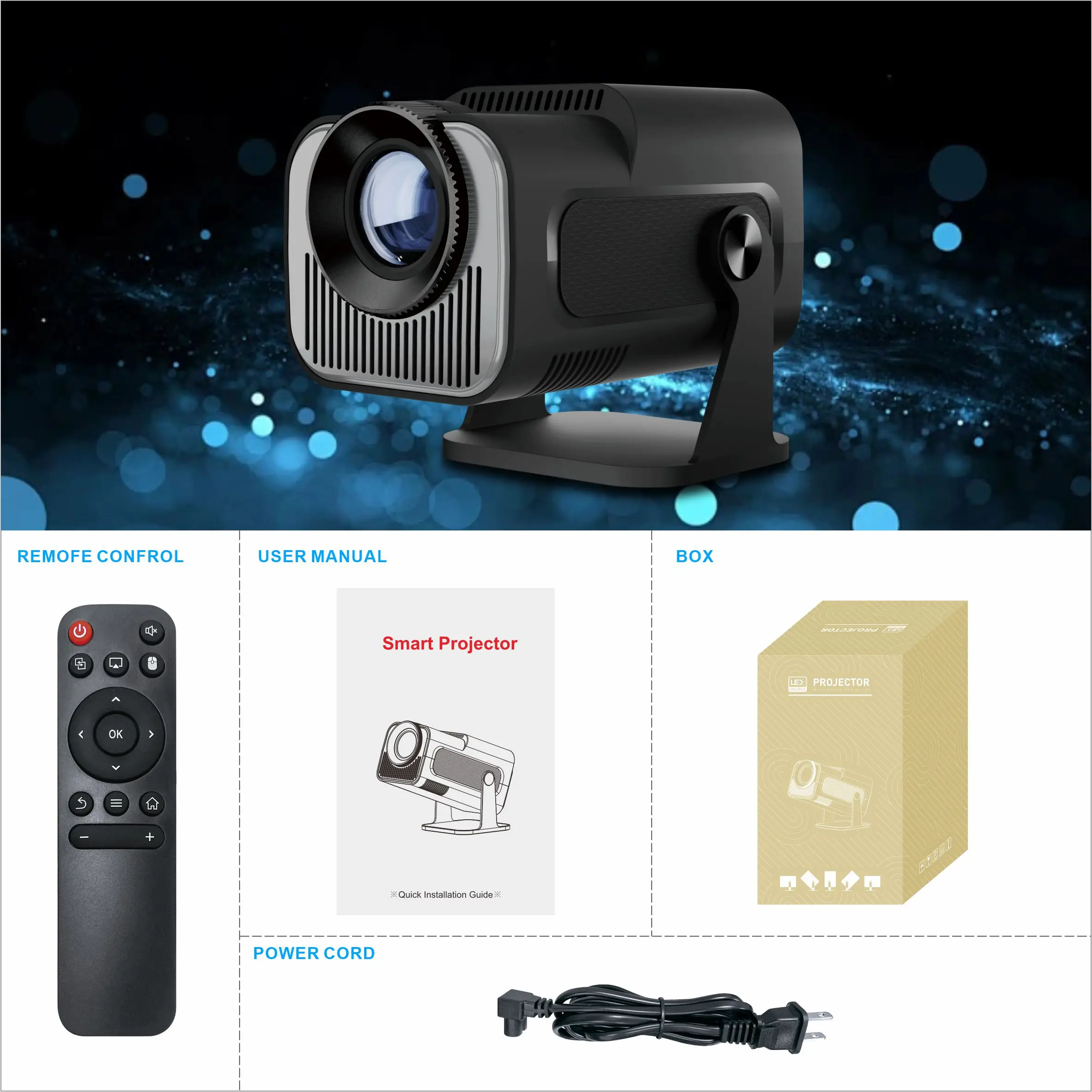 Mini Projector 4K - Portable Home Theater Experience