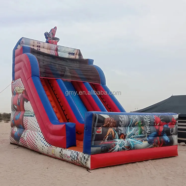 GMY Inflatables Double lane Water Slide Inflatable 18ft Dmuchana  Zjezdzalnia Juegos Inflables Inflatable Spiderman Slide