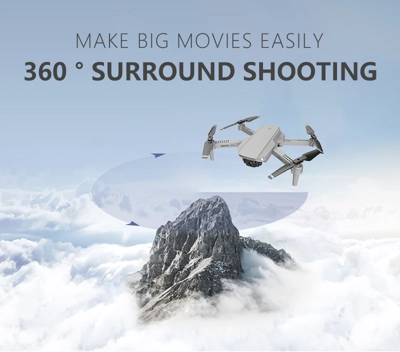 Drone Camera FPV 4K HD Mini RC Quadcopter Foldable Design Plastic Beginner-Friendly 1KM Transmission WiFi Real-Time Transmission