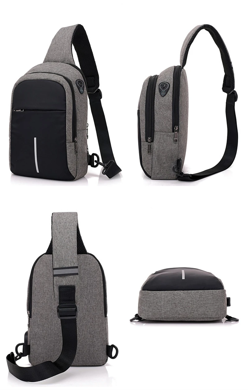 Factory Wholesale Cheap Men's Chest Bag Fashion Casual Messenger Bag